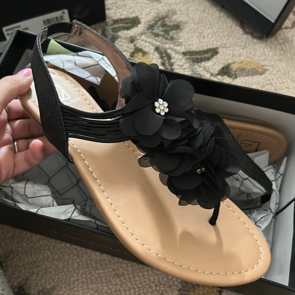 Material girl, sandals